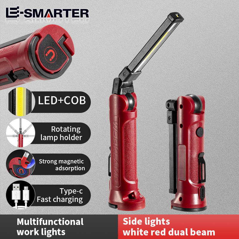 Outdoor Camping Light Portable - COB LED Work Light Rechargeable Folding