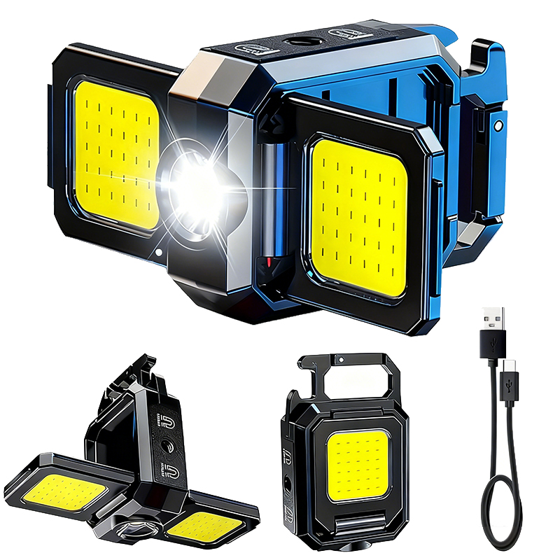Outdoor Camping Light Portable - Mini Flashlight Keychain Light COB Work