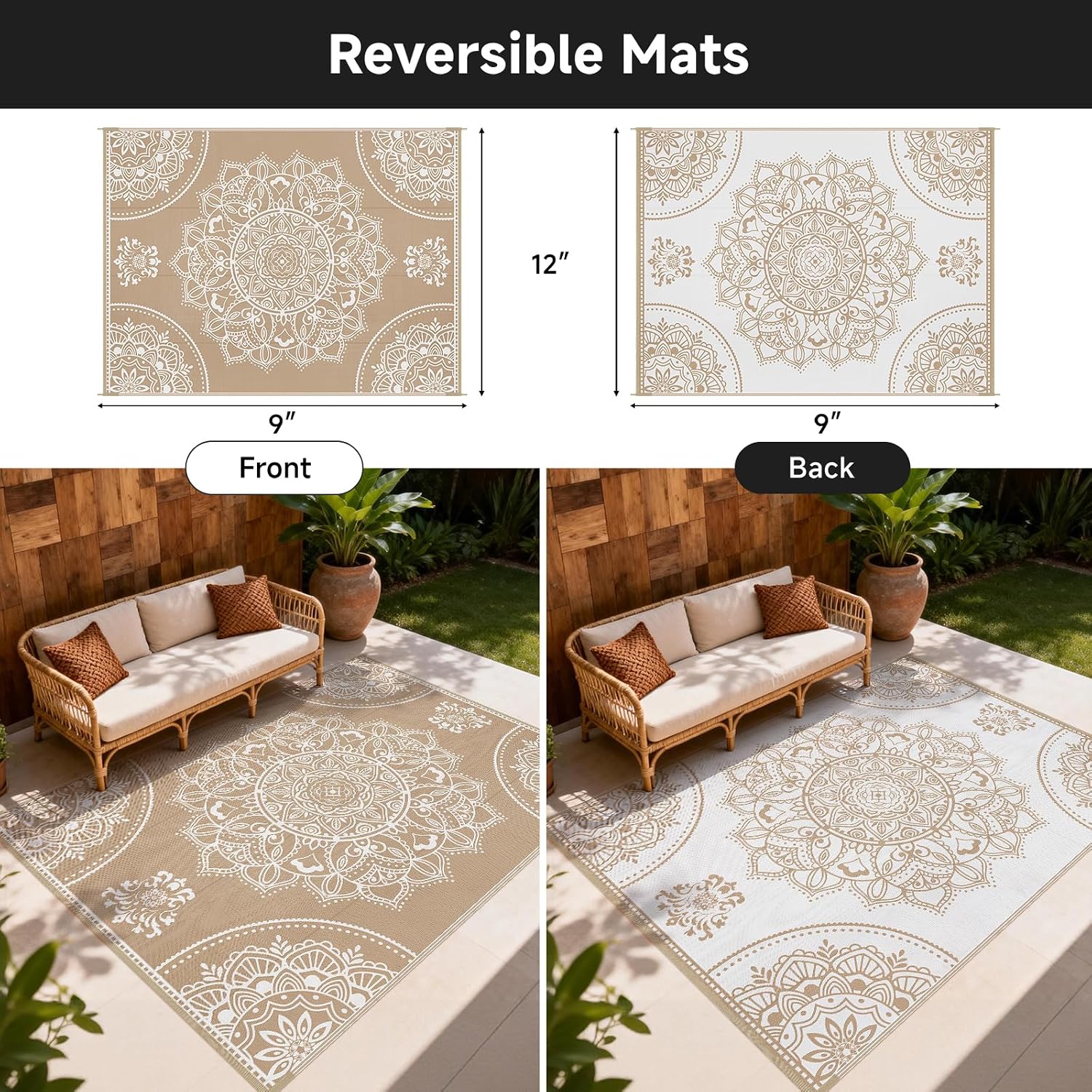Waterproof Outdoor Rug 9x12, P - đánh giá và giá Outdoor Camping Rugs 9X12