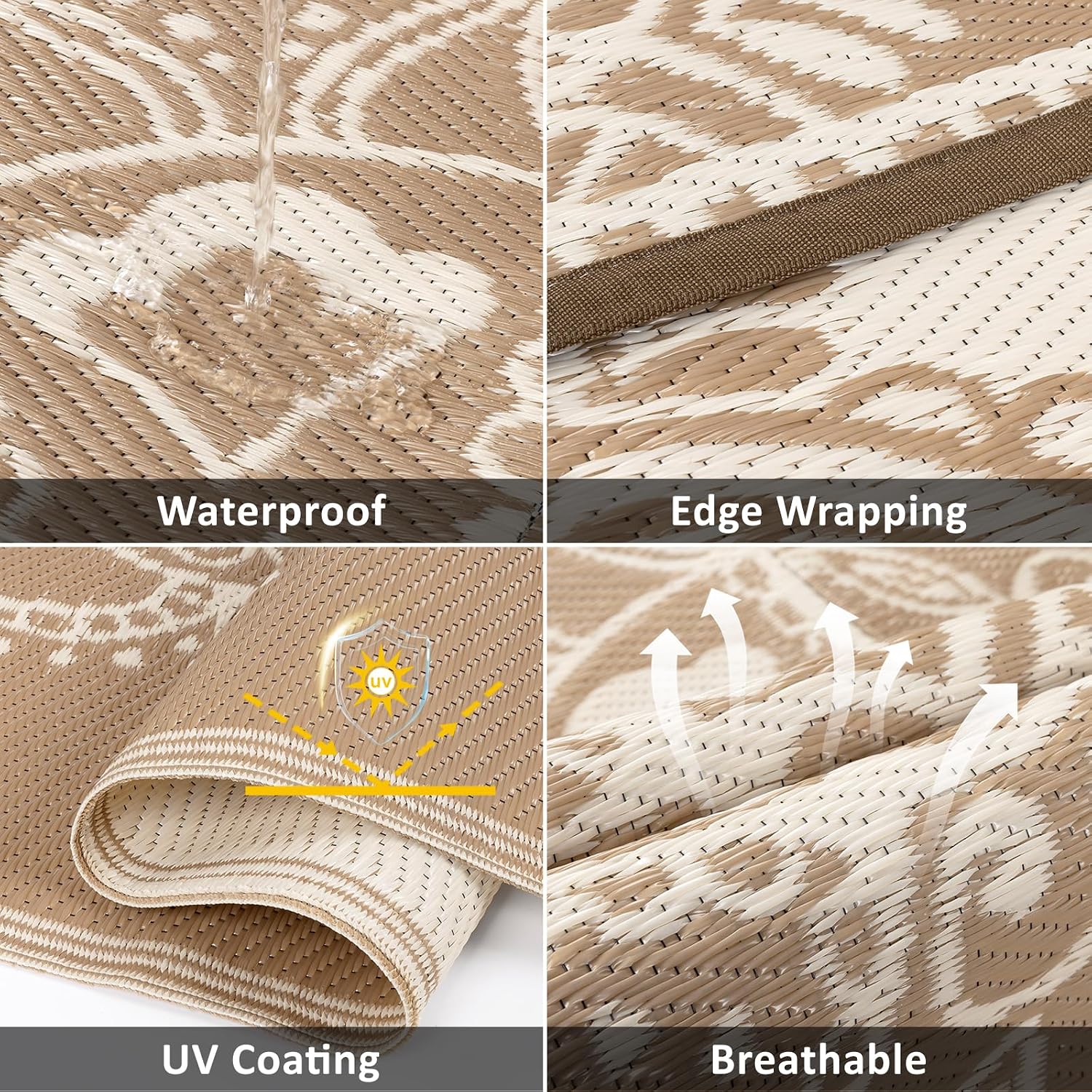 Waterproof Outdoor Rug 9x12, P - đánh giá và giá Outdoor Camping Rugs 9X12
