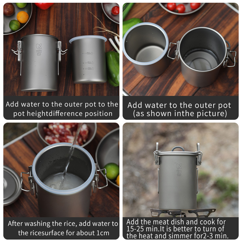 KEITH Pure Titanium Rice Cooke - đánh giá và giá Outdoor Camping Activities