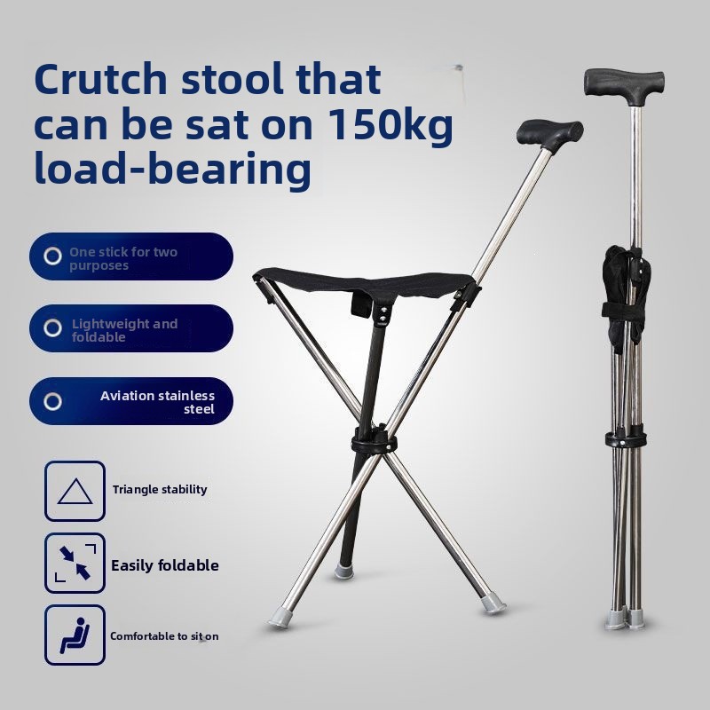 2-in-1 Folding Cane and Chair  - đánh giá và giá Outdoor Camping Activities