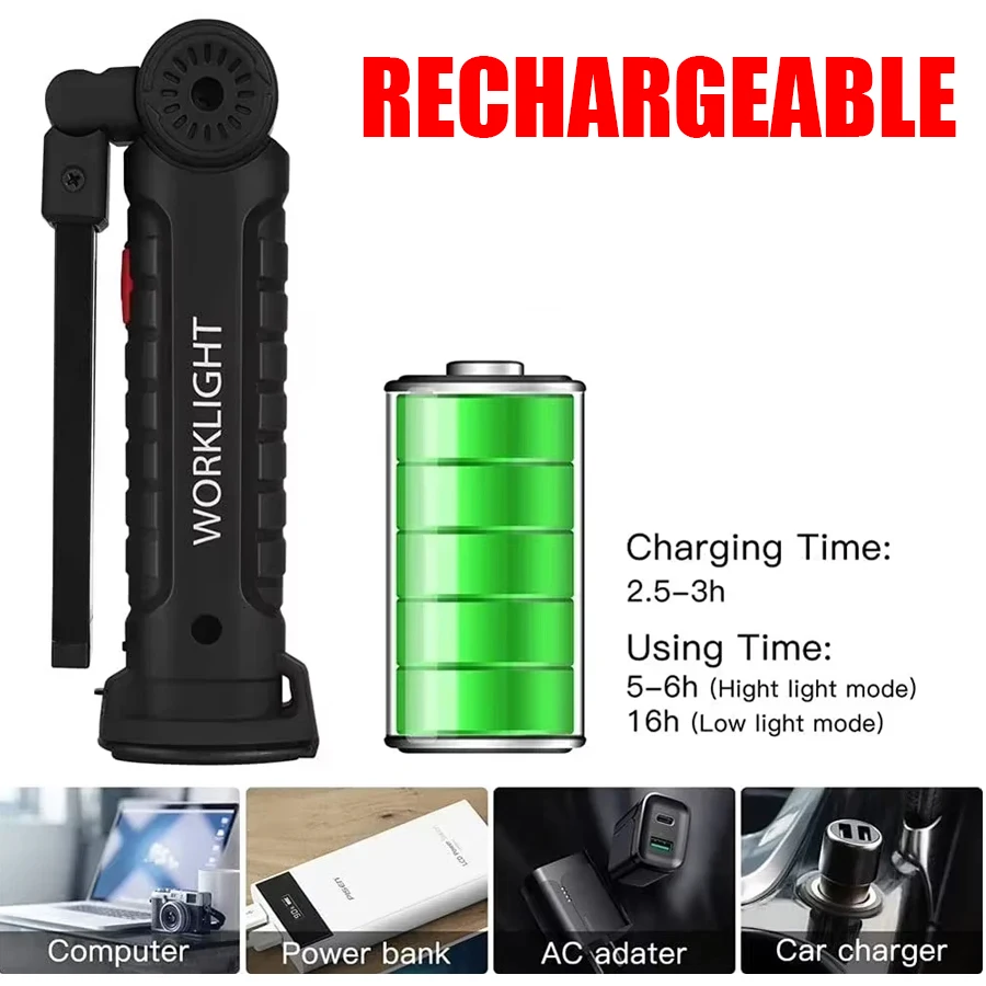 New Portable COB LED Flashligh - đánh giá và giá Outdoor Camping Light Portable